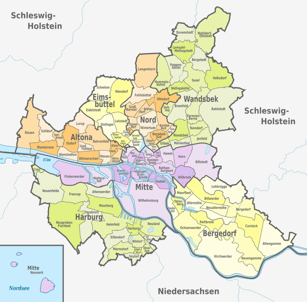 Bezirke und Stadtteile in Hamburg